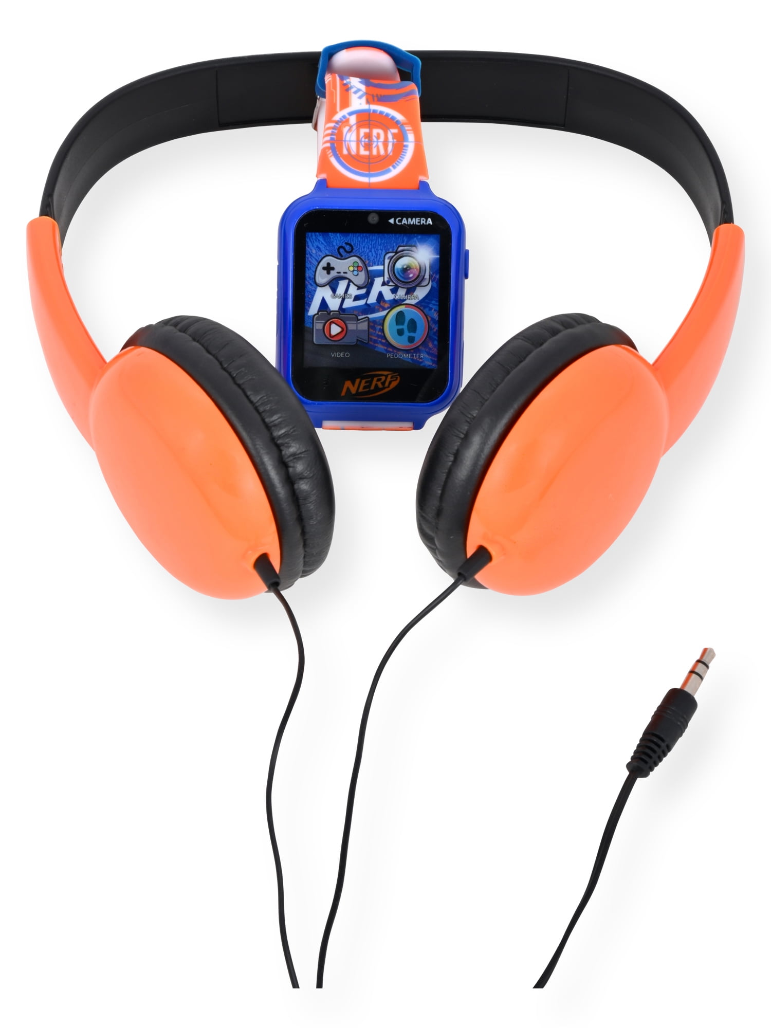 Nerf Unisex Child Smartwatch & Headphones Set - Orange And Blue NRF40002WM