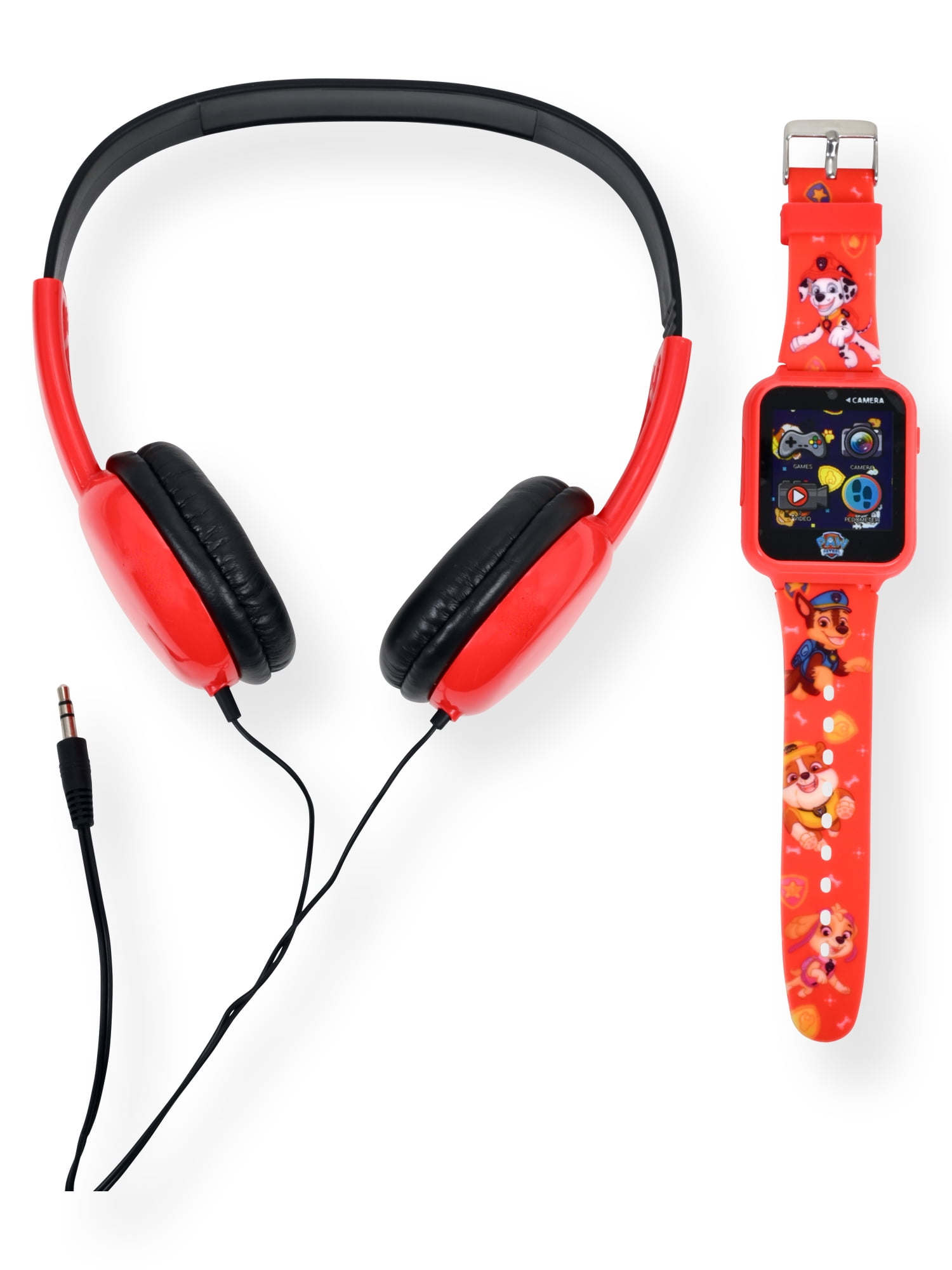 Nickelodeon Paw Patrol Unisex Child Smart Watch Headphone Set Silicone Strap Multicolor (PAW40090WM)