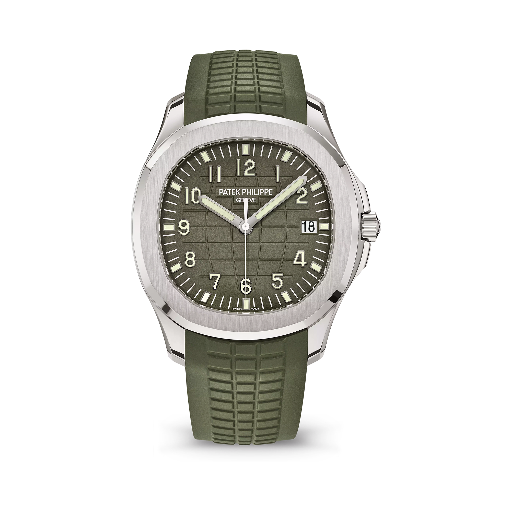 Patek Philippe Aquanaut Jumbo Date, Sweep Seconds, 18k White Gold, 42,2 mm, Ref# 5168G-010 1:1