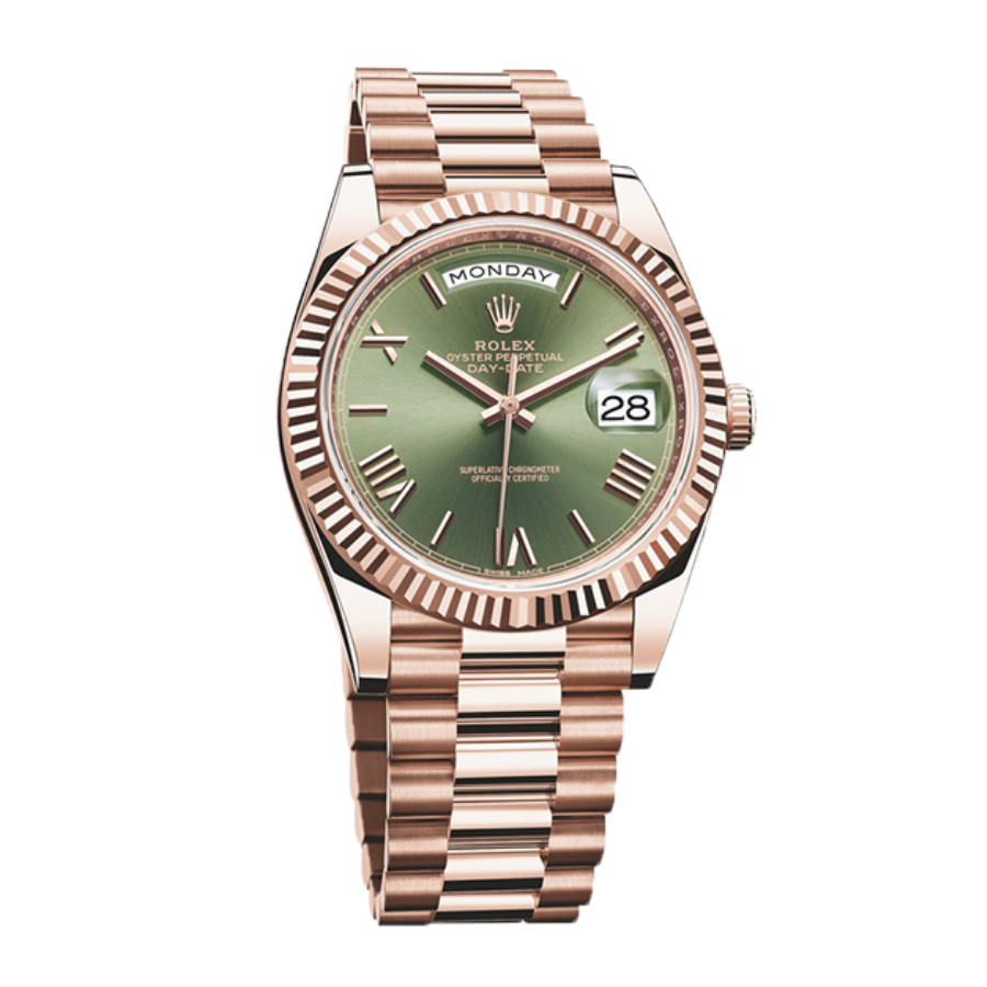 Rolex Day-Date 228235 “Everose Green Roman Dial” True to Original 1:1 - Image 2