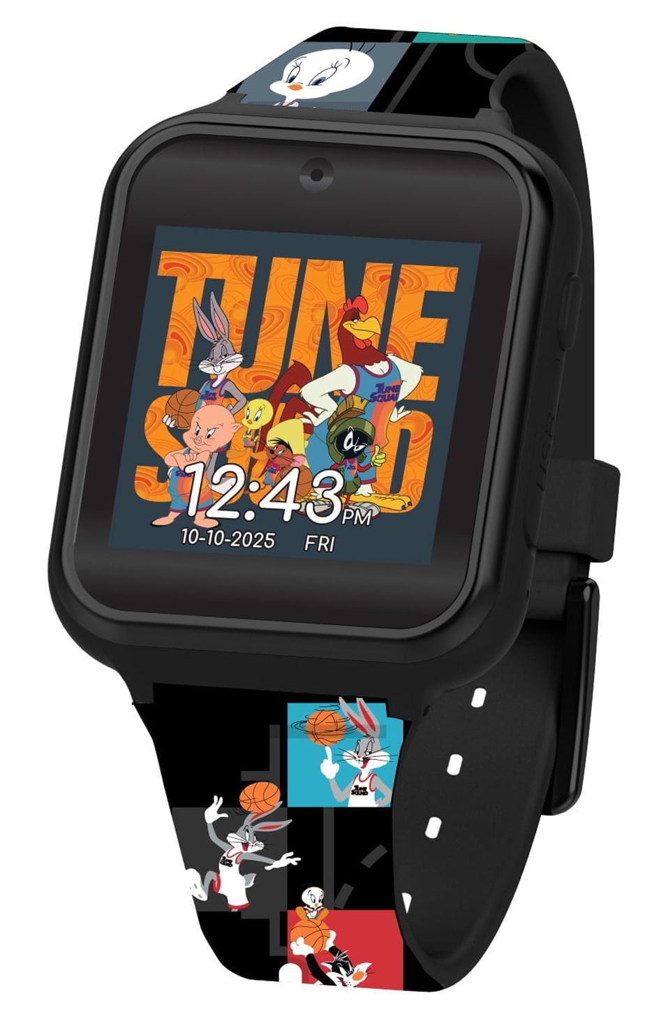 Space Jam "New Legacy" Unisex Child iTime Smartwatch 40mm in Black - SPJ4035WM