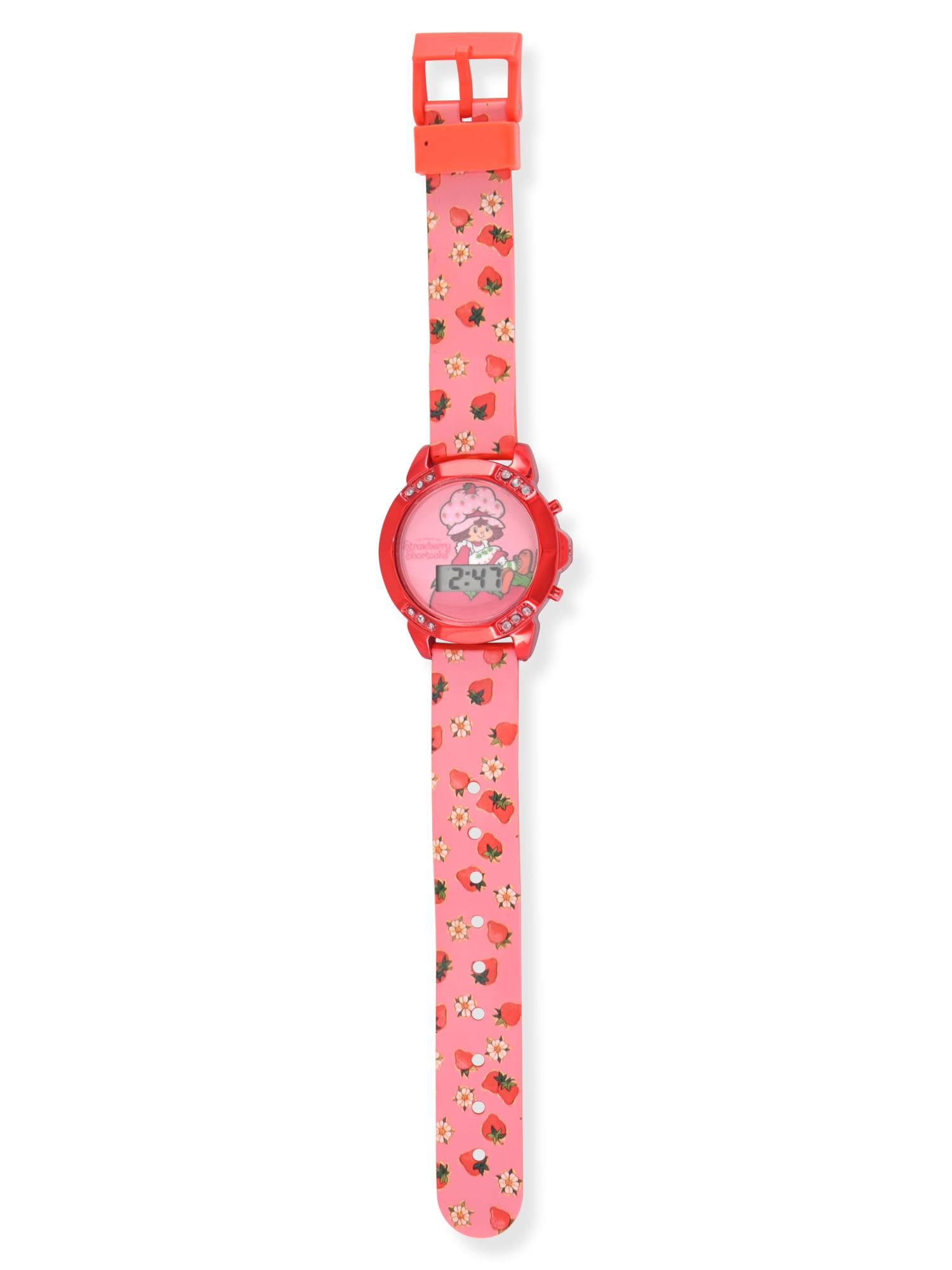 Strawberry Shortcake Female Child Pink LCD Watch, STR4032WM