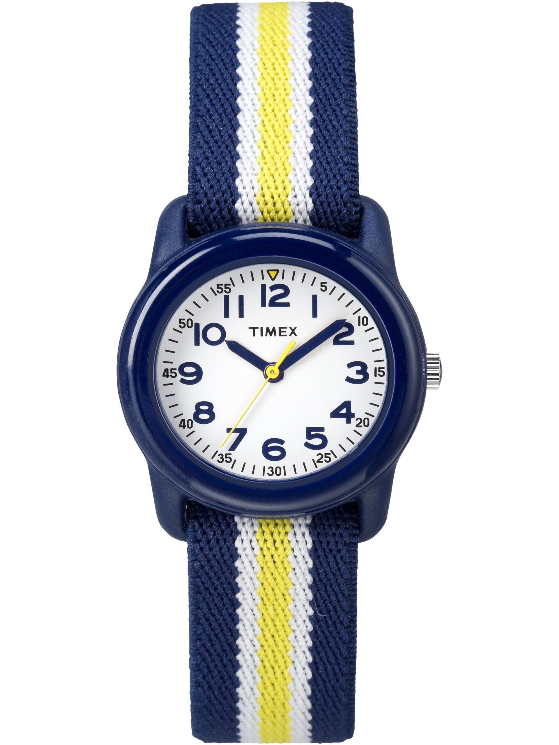 Time Machine by TIMEX 29mm Elastic Band Wristwatch, Blue/Yellow