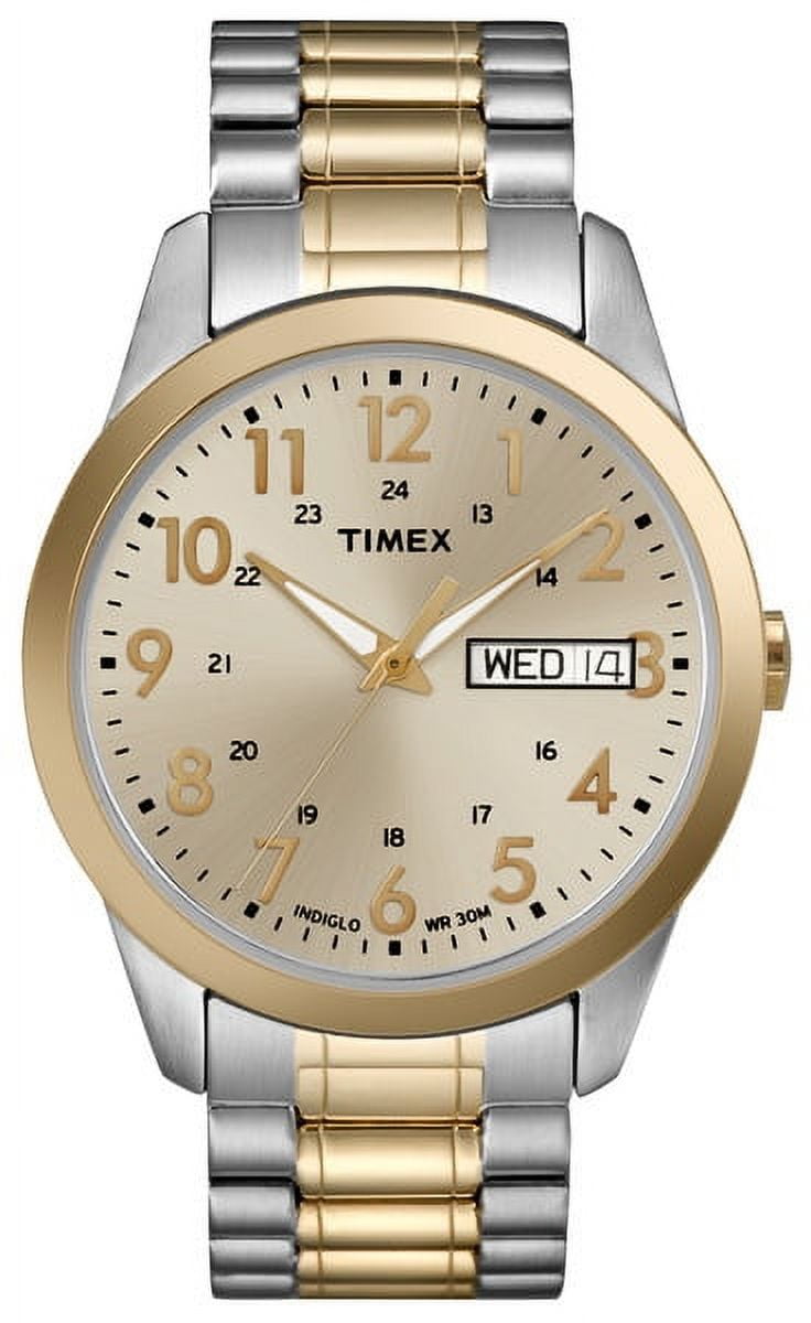 Timex Men's 30mm Dress Wristwatch, Gold & Silver, T2M935WX