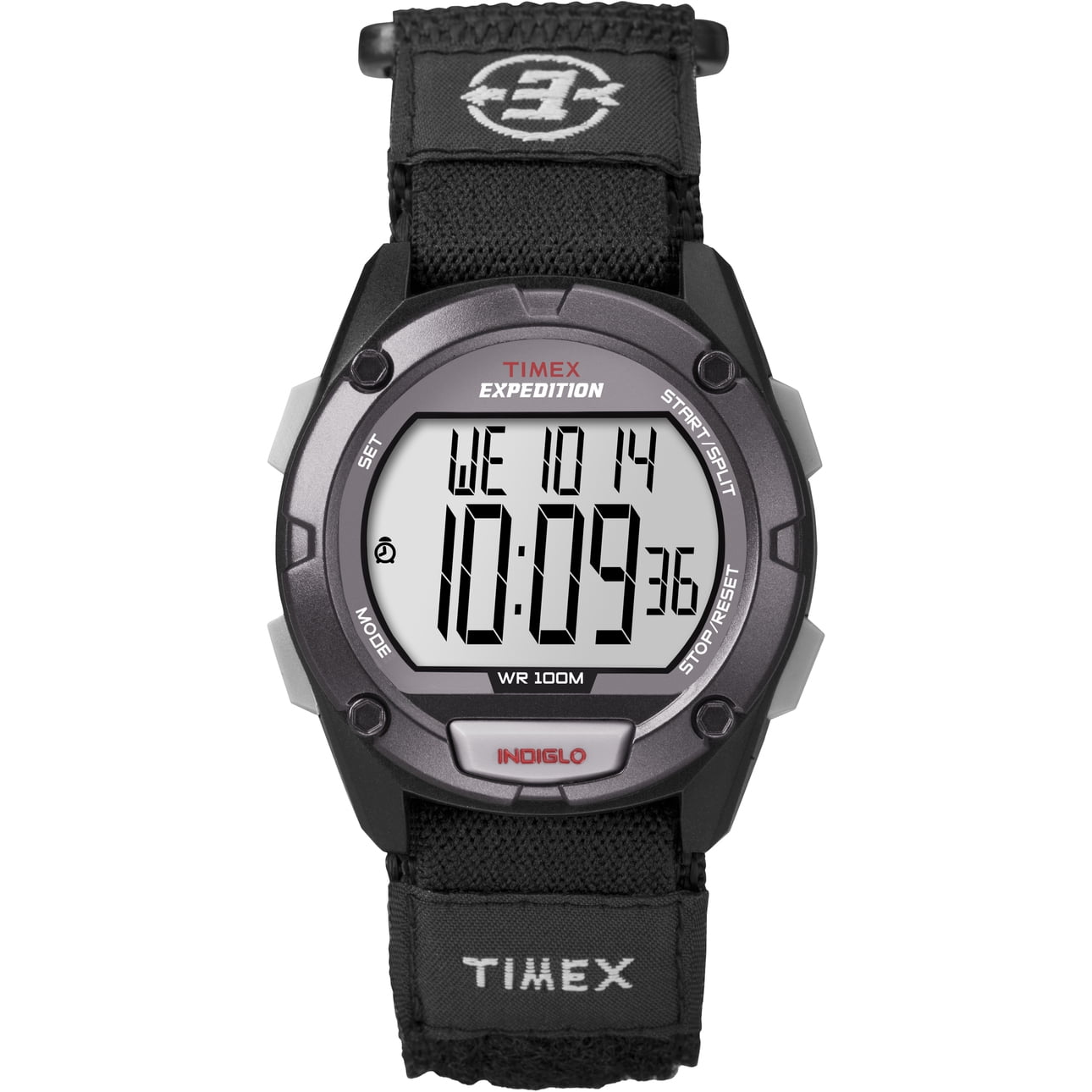 Timex Men's Expedition Digital CAT 41mm Watch – Black Case with Black Fast Wrap Strap