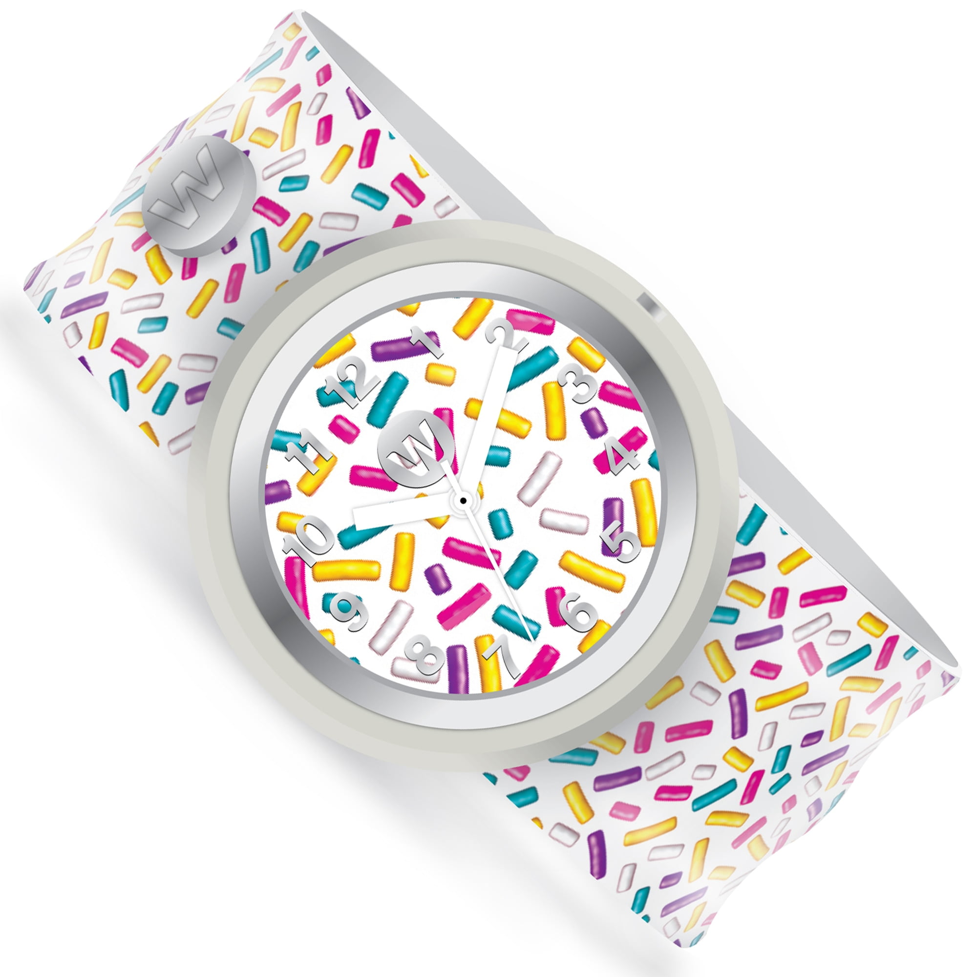 Watchitude: Slap Watch - Sprinkles - Kids Analog Watch, Water Resistance, 9" Silicone Slap Band, Interchangeable Face, Girls & Boys, Ages 5+