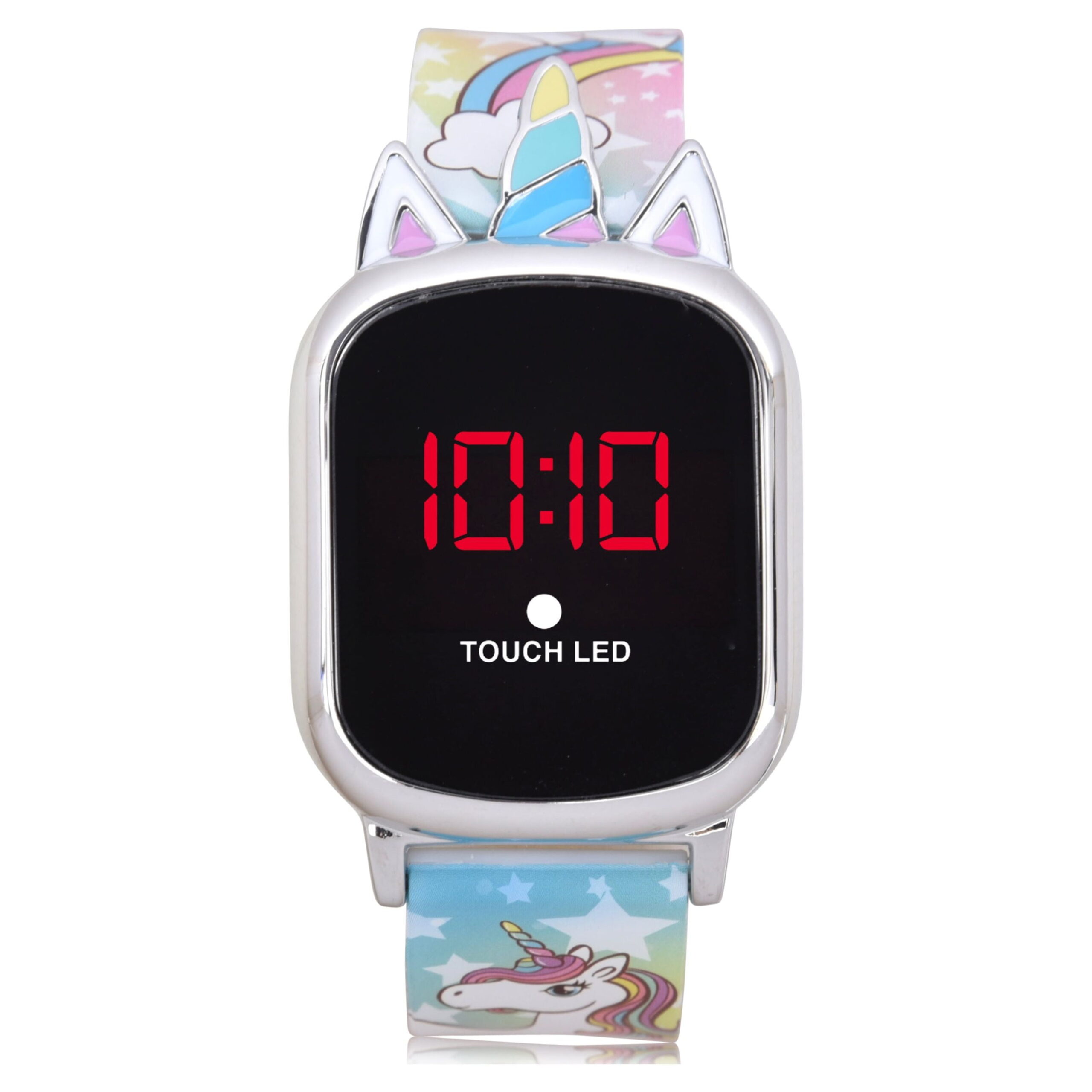Wonder Nation LED Unisex Child Watch Silicone Strap with Molded Cat Ears Case (WN4091WM)
