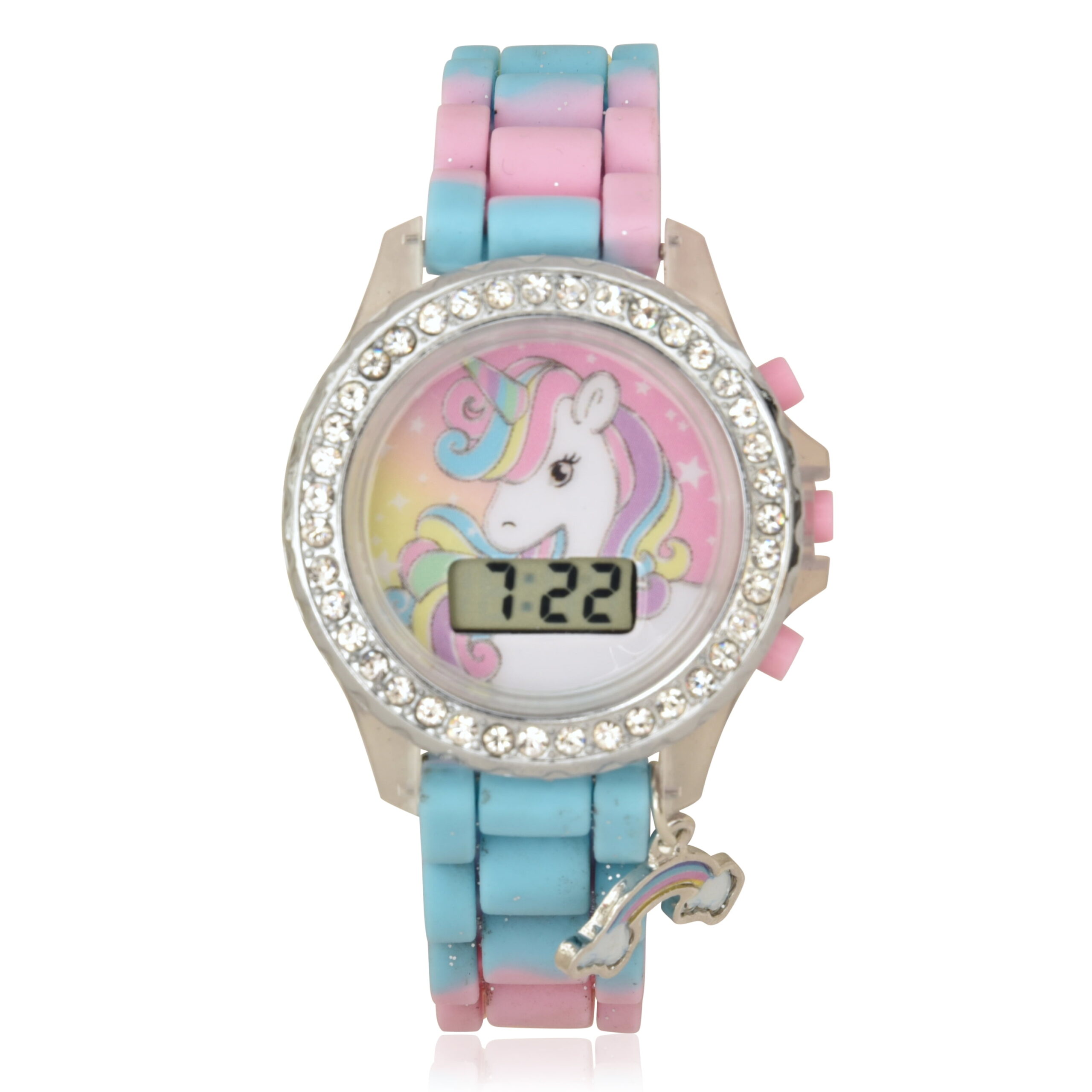 WONDER NATION LCD WATCH WITH STONE BEZEL