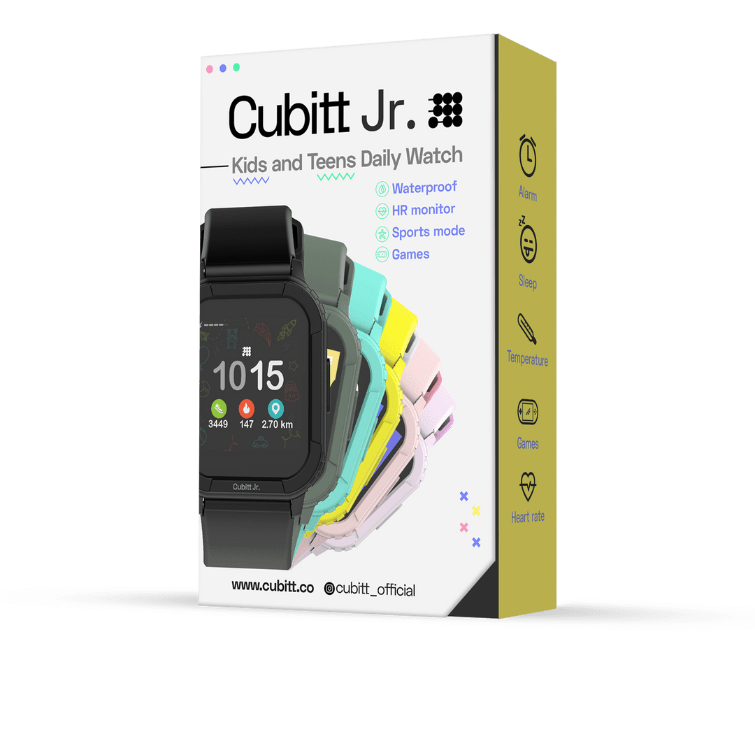 Cubitt Jr Smart Watch Fitness Tracker for Kids and Teens, Waterproof Black - Image 3