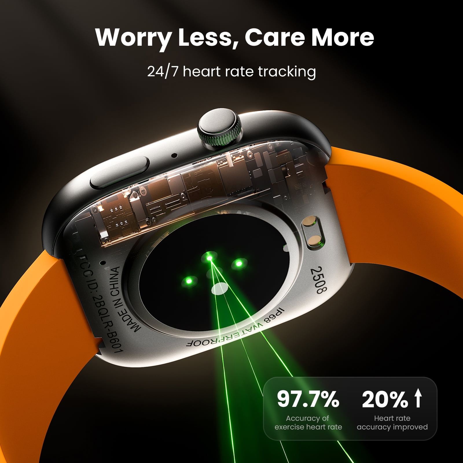 WeariQ Kids Smart Watch with 5 Color Straps,1.75" Large Screen, Bluetooth Calling 123 Sports Modes IP68 Waterproof,Fitness Tracker with Heart Rate Monitor All-in-One Gift for Active Kids - Image 7