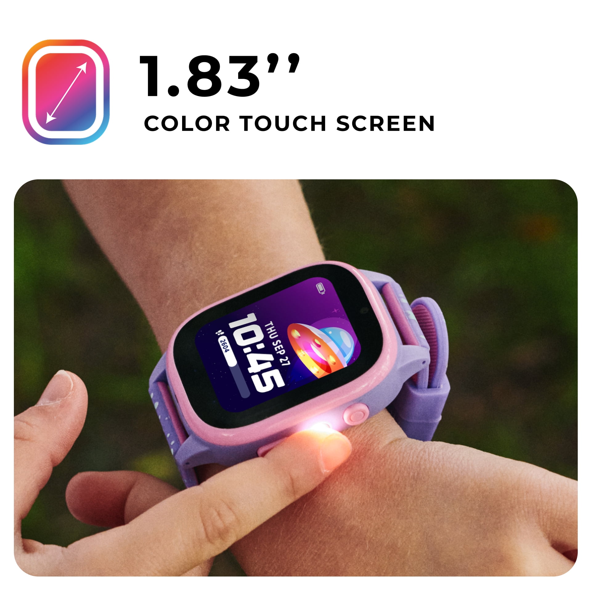 PlayZoom 4 Kids Smartwatch – 25 STEM Games, Camera, Step Counter, Audiobooks, Bluetooth, Splash Resistant, 7-Day Battery - Image 2