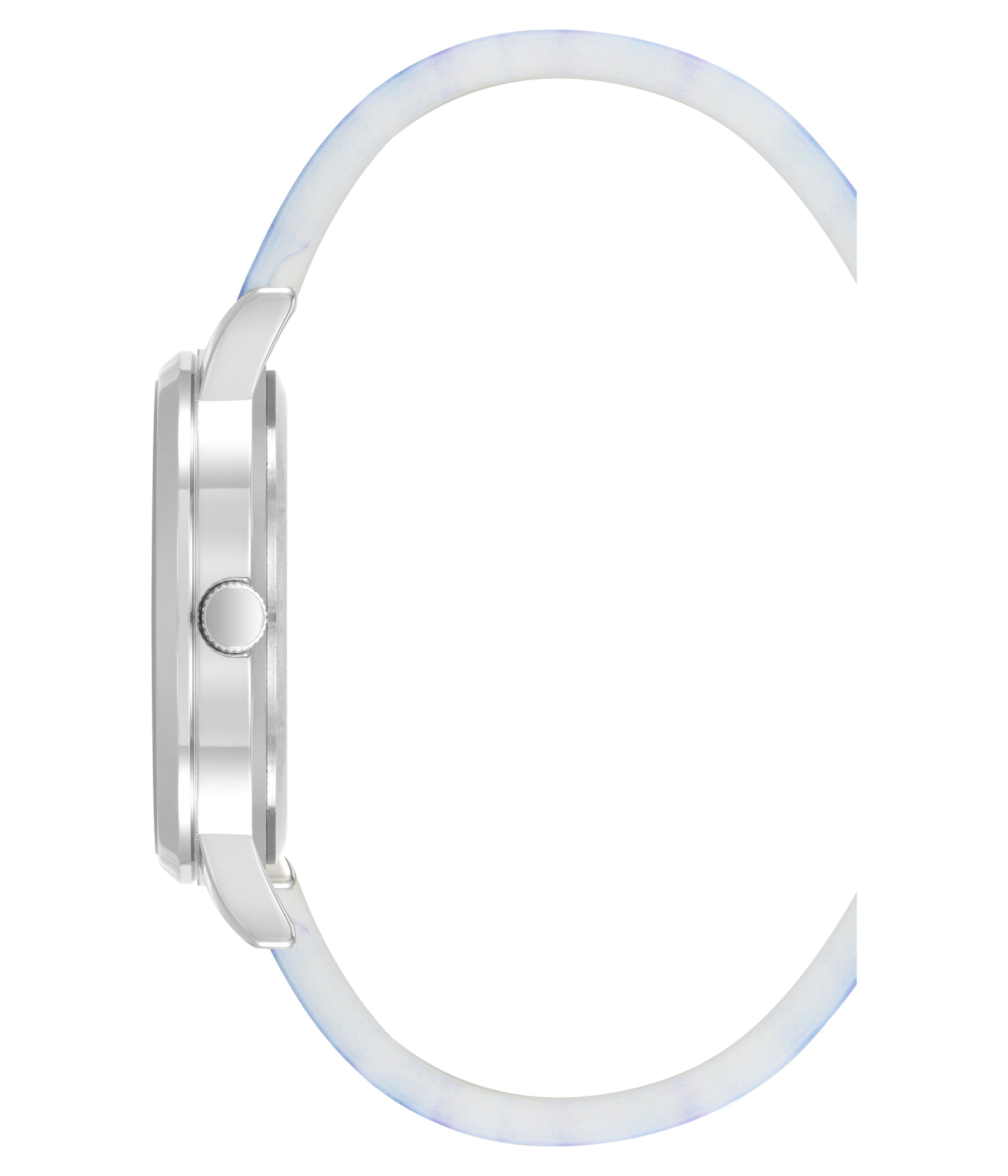 Time and Tru Blue Silicone Strap Round White Dial Casual Womens Watch - Image 4