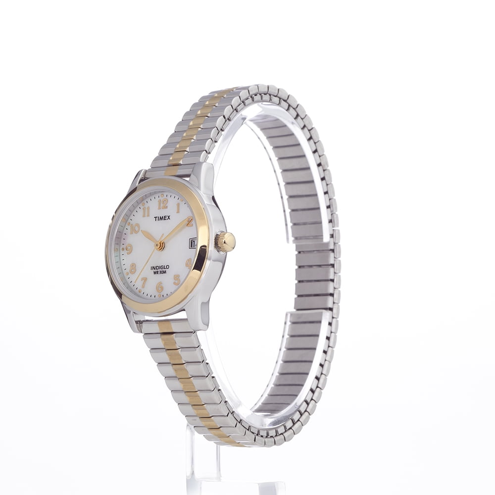 Timex Women's Essex Avenue Two-Tone/MOP 25mm Dress Watch, Expansion Band - Image 2