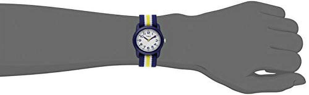 Time Machine by TIMEX 29mm Elastic Band Wristwatch, Blue/Yellow - Image 2