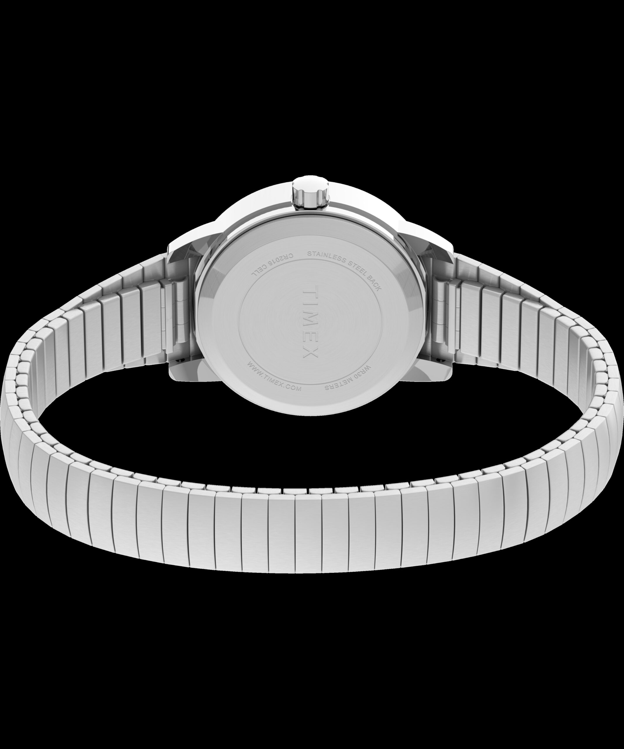 Indiglo by Timex Ladies' Adult Stainless Steel Expansion Band Wristwatch, Silver, T2H371WX - Image 5