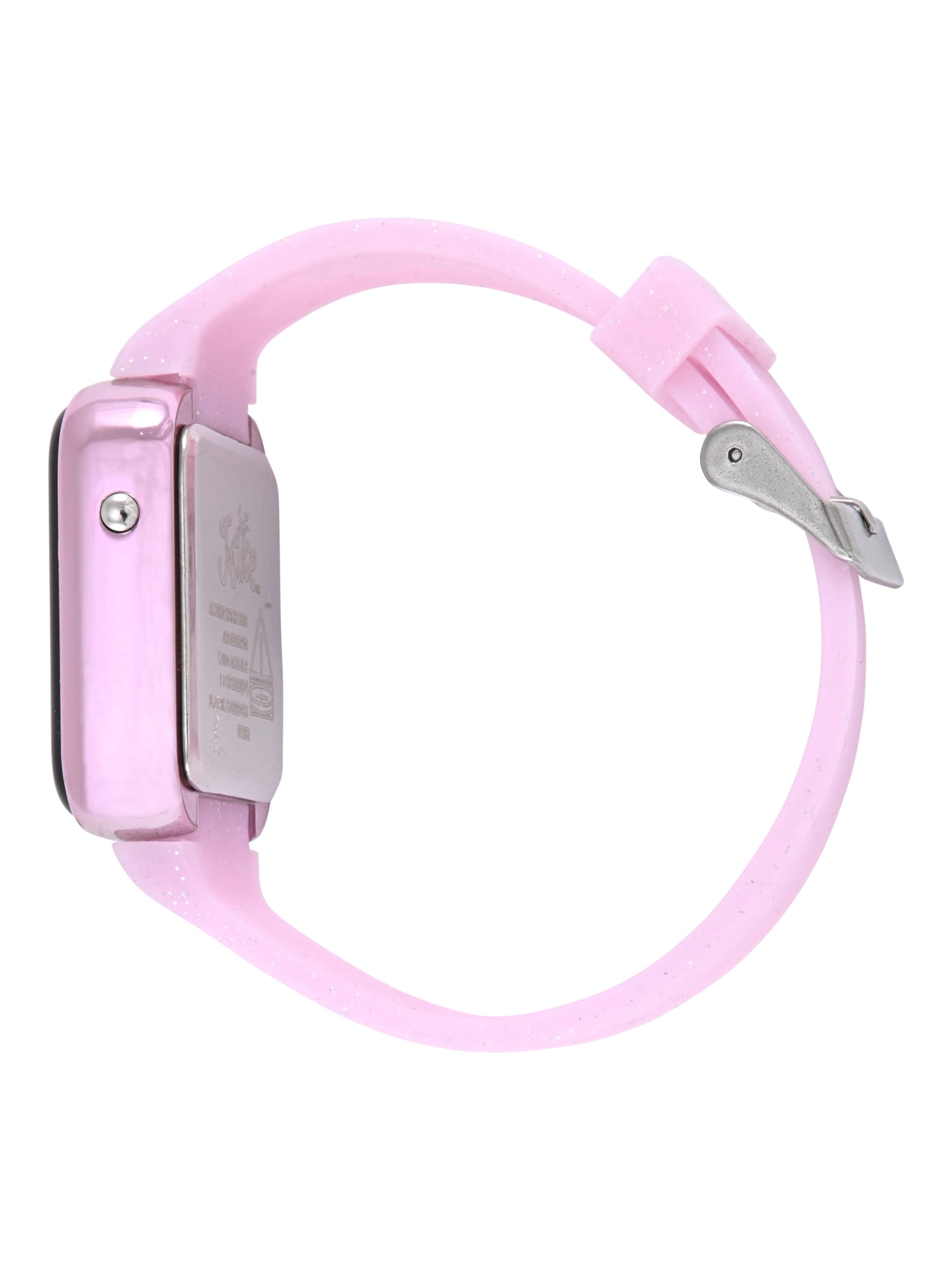 Justice Girls Pink Glitter Silicone Strap Led Watch with Matching Stretch Bracelets; JSE4016WM - Image 7