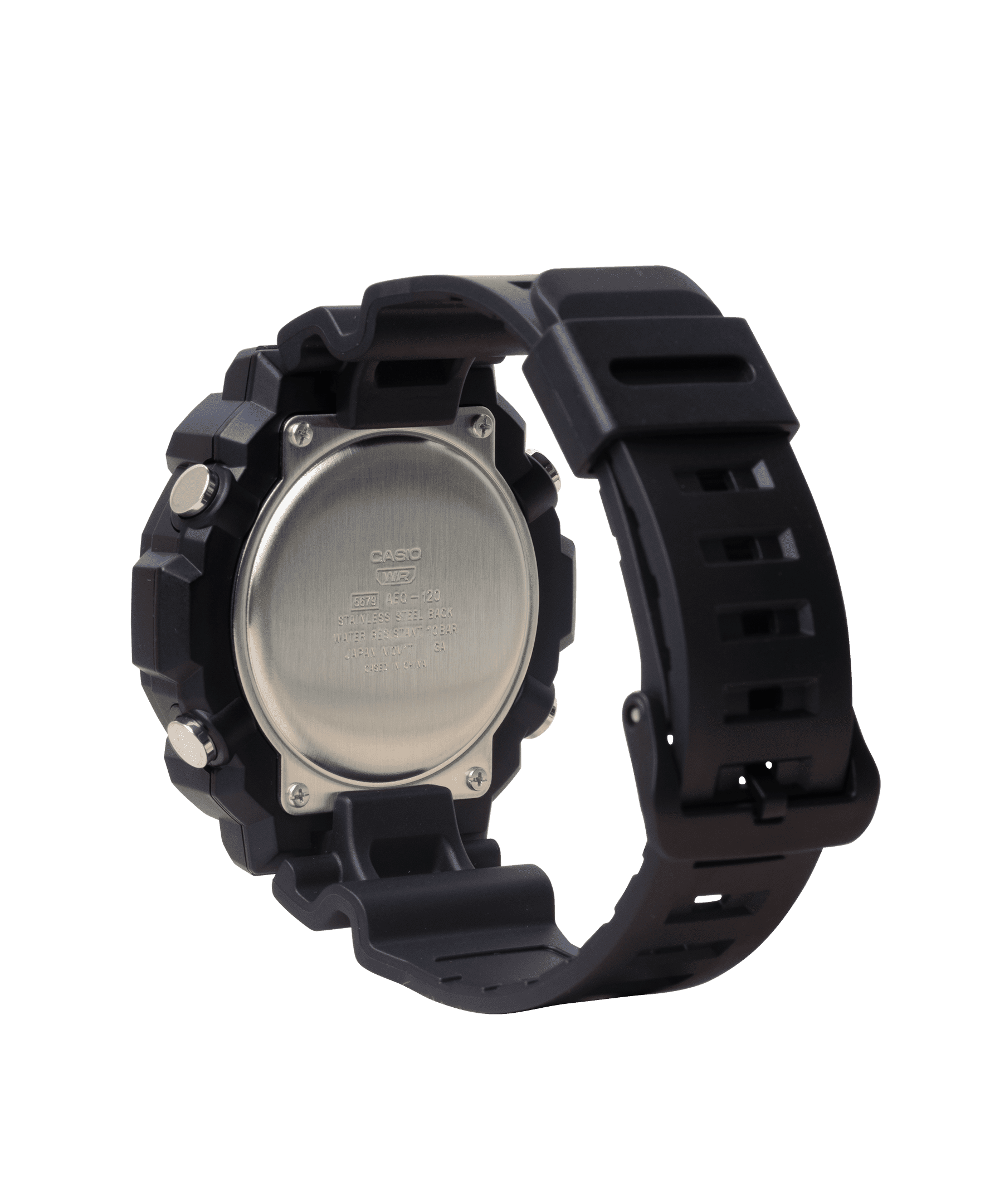 Casio Mens Chronograph Wristwatch 100M Water Resistant 10-Yr Battery White & Black - Image 3