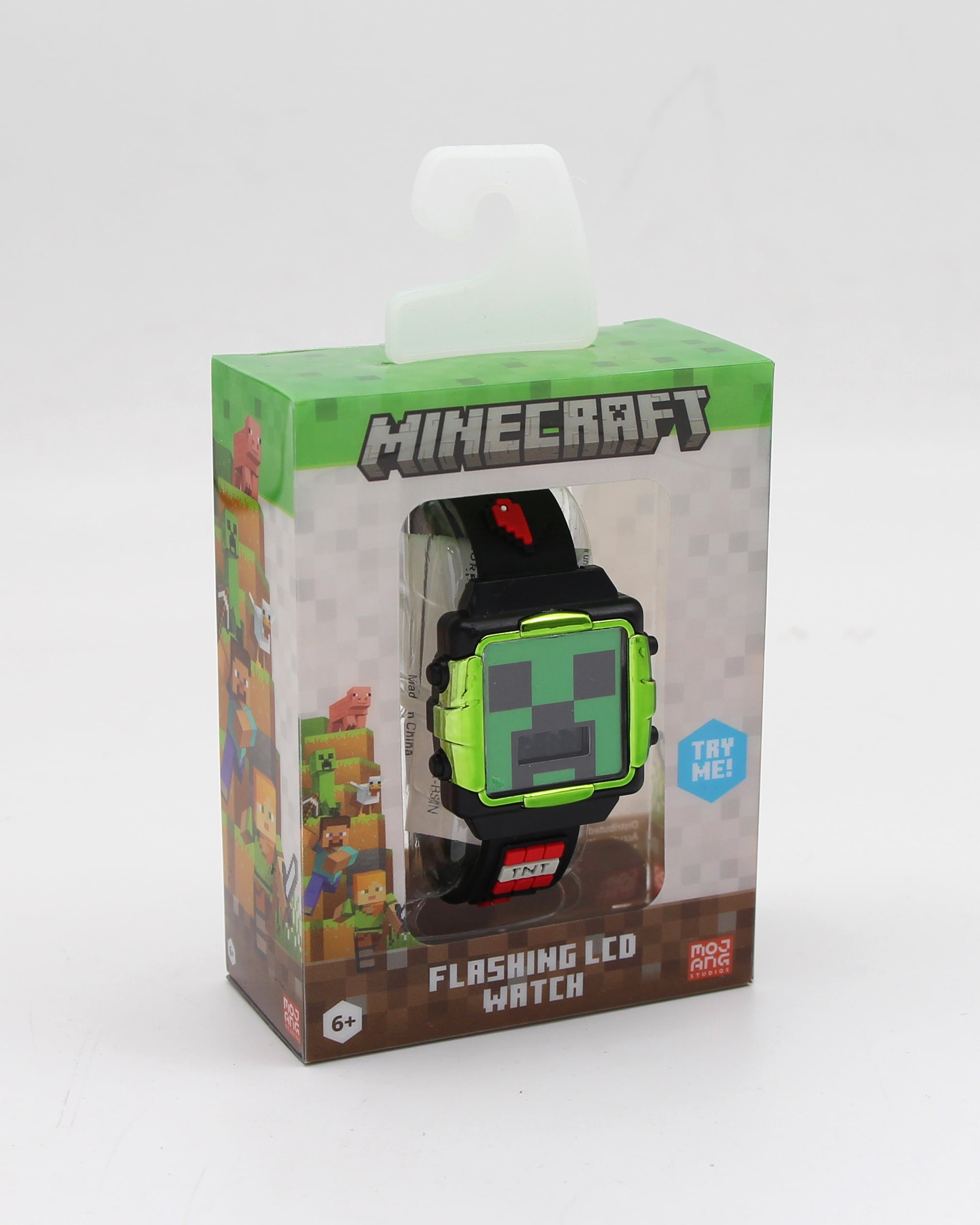 Minecraft Children's Unisex Black Silicone Wristwatch with Flashing Metallic Case, MIN4069WM - Image 5