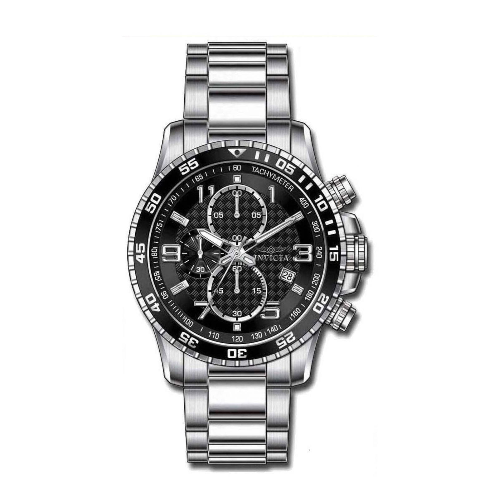 Invicta Specialty Men 45mm Stainless Steel Black Dial Chronograph Quartz Watch 37146 - Image 2