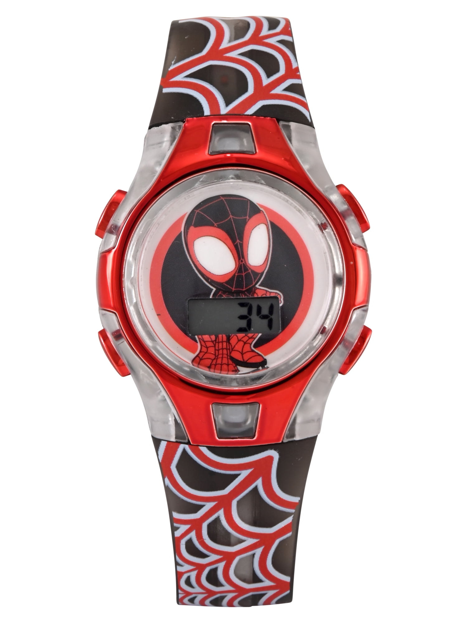 Marvel Spider-Man and Friends Unisex Child Black and Red LCD Watch, SPF4010WM - Image 2