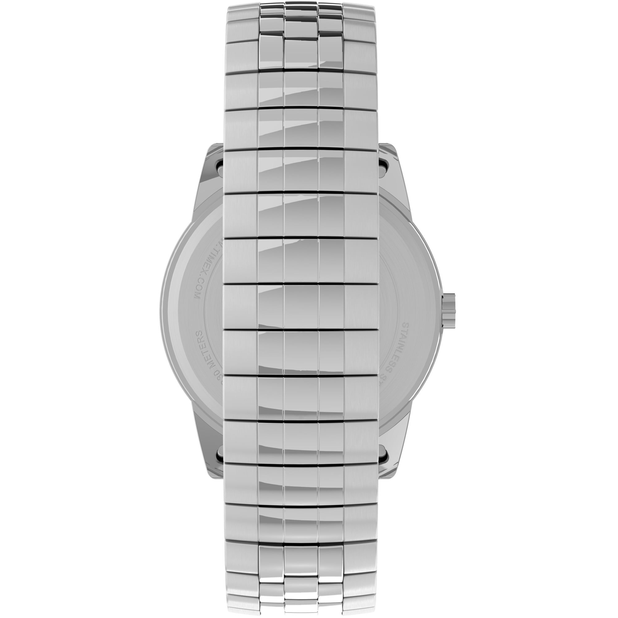 Timex Men's Easy Reader 38mm Perfect Fit Watch – Silver-Tone Case White Dial with Silver-Tone Expansion Band - Image 3