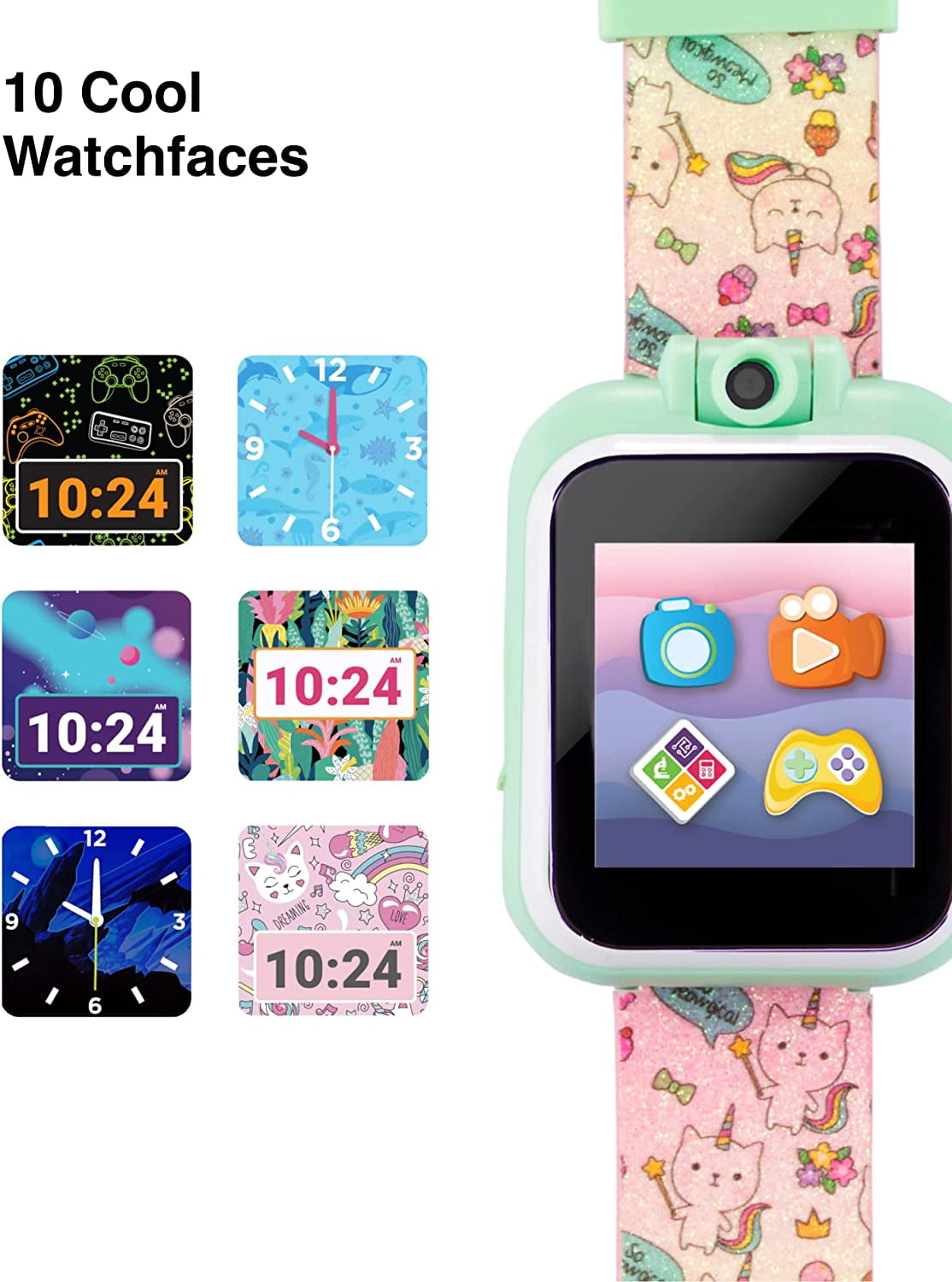 PlayZoom 2 Kids Smartwatch - Video Camera Selfies STEM Gift for Kids (Tie Dye Cats and Ice Cream) - Image 4