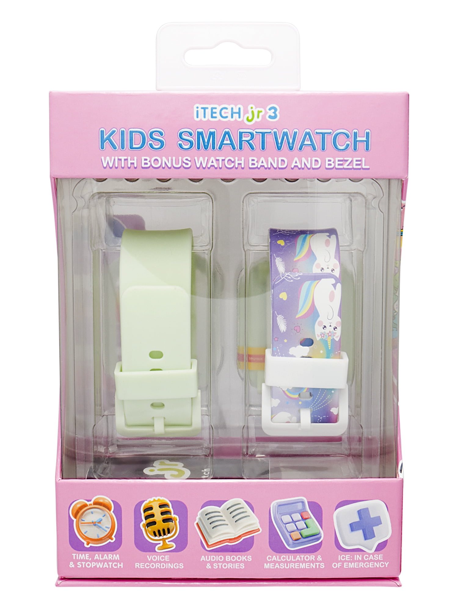 Itech Junior Kids Girls Caticorn Bluetooth Enabled Smartwatch with Interchangeable Straps and Bezels - Image 7