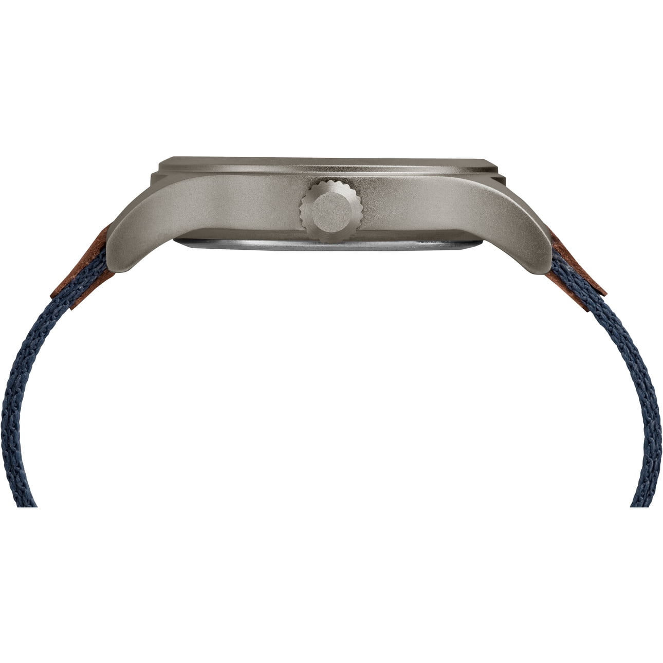 Timex Men's Expedition Scout 40mm Watch – Gray Case Blue Dial with Blue & Brown Fabric & Leather Strap - Image 2