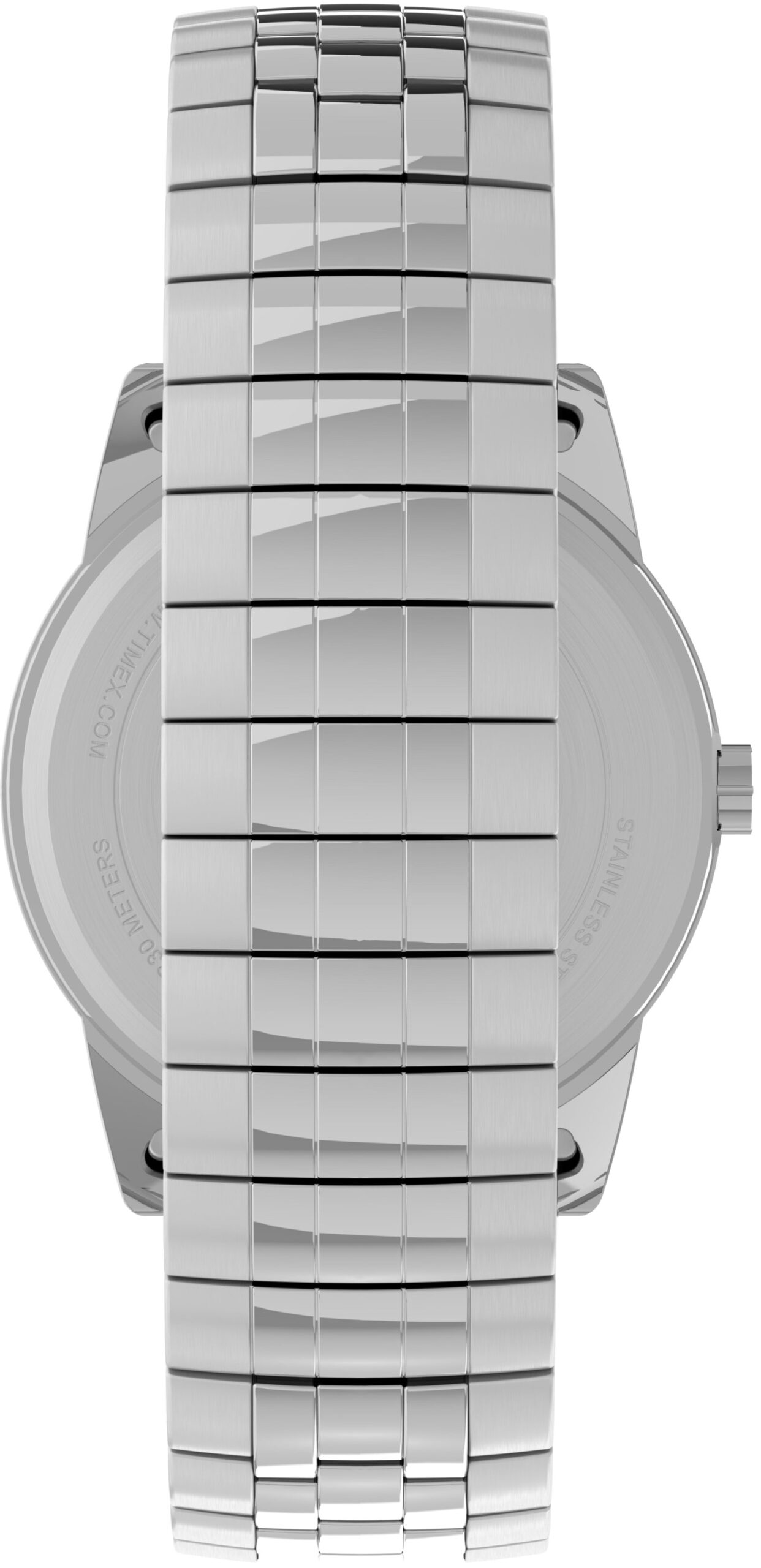 Timex Men's Easy Reader 38mm Perfect Fit Watch – Silver-Tone Case White Dial with Silver-Tone Expansion Band - Image 4