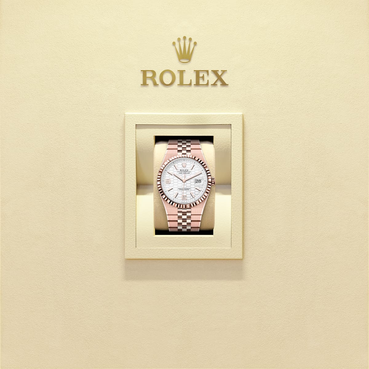Unworn 2025, Rolex Land-Dweller 40, 18k Everose Gold, Intense white dial, Fluted Flat Jubilee, Ref# 127335-0001, box and papers 1:1 - Image 4