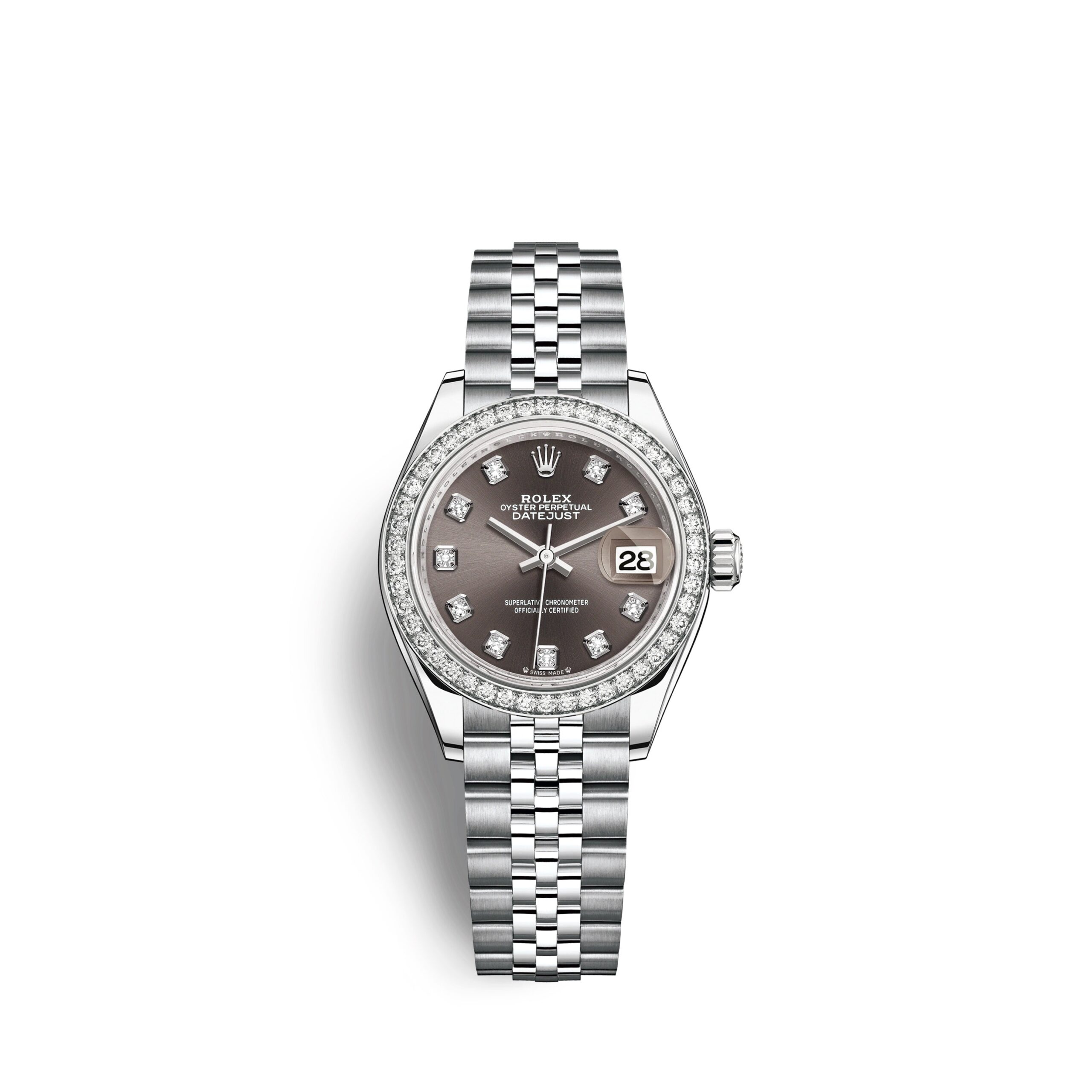 Rolex Lady-Datejust 28, Oystersteel and 18k White Gold, Ref# 279384RBR-0017 1:1
