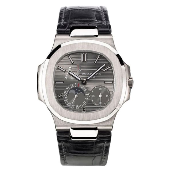 Patek Philippe Nautilus Date, Moon Phases Watch, 18k White Gold, 40mm, Ref# 5712G-001 1:1