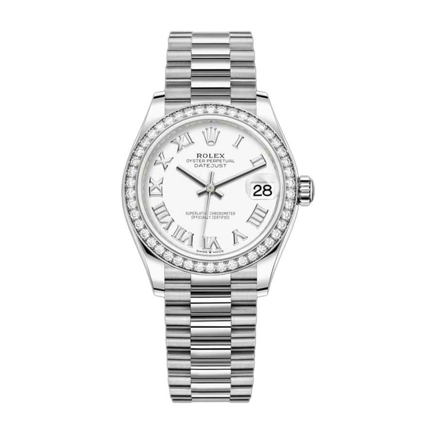 Rolex Datejust 278289RBR White Gold Diamond Bezel Luxury Quality 1:1