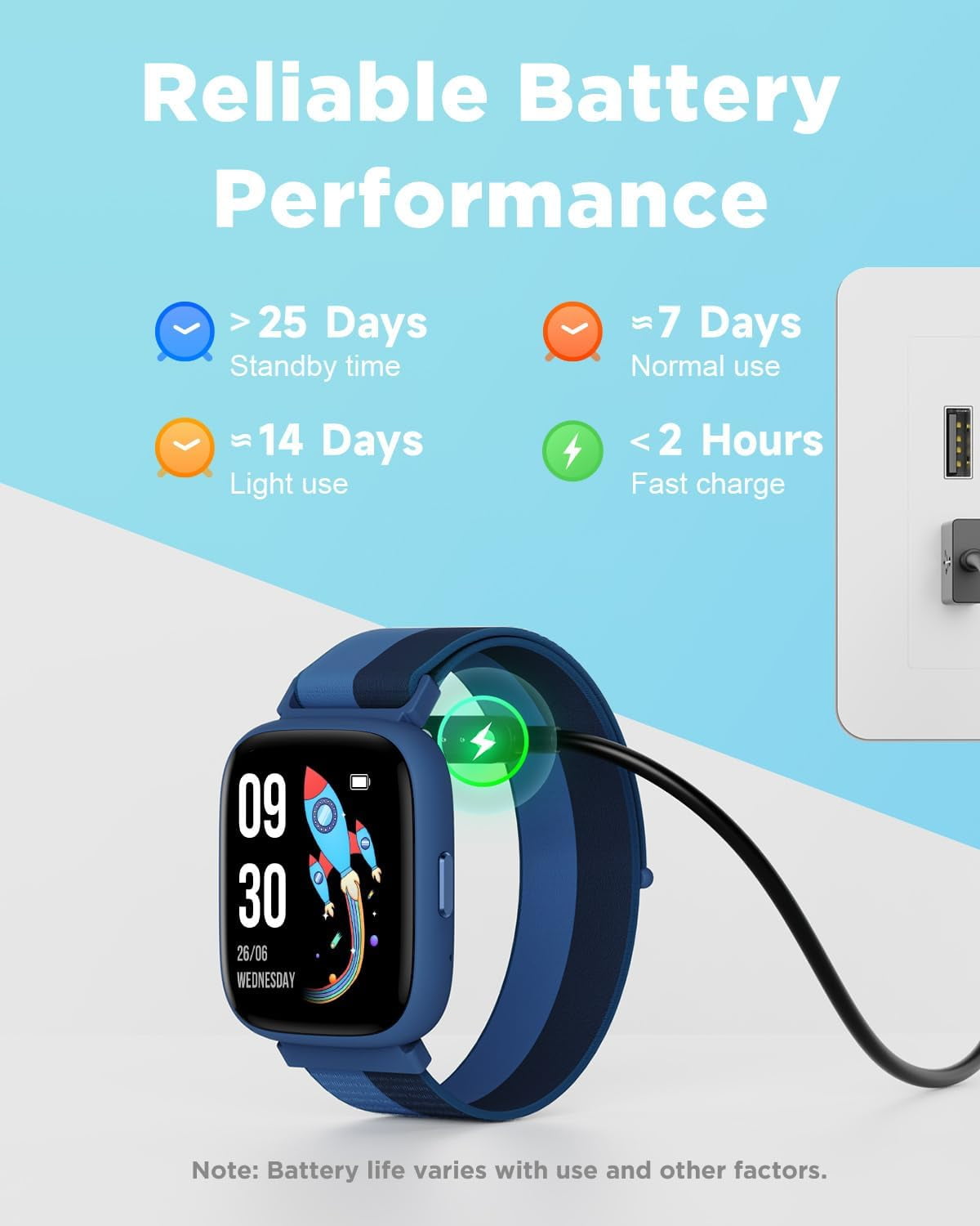 BIGGERFIVE Smart Watch for Kids, 1.8" Fitness Tracker Watch Pedometer, Sleep Monitor, IP68 Waterproof, Calorie Step Counter, Puzzle Game with/Without APP for Girls Teens 5-16, - Image 4