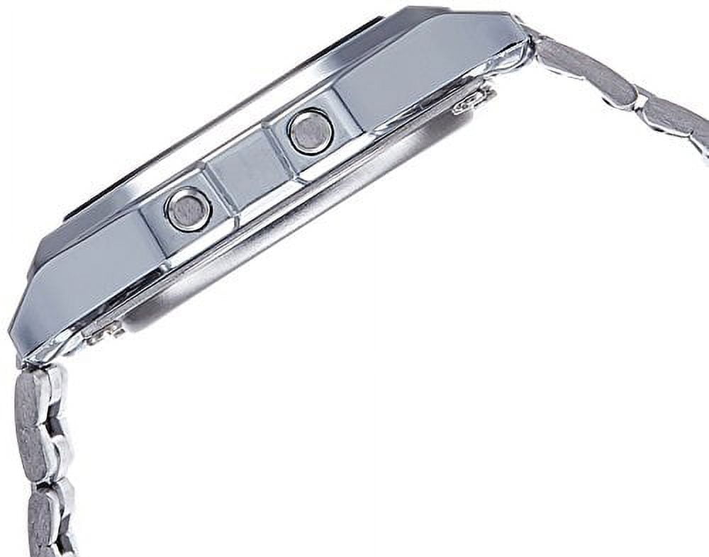 Casio A158W-1 Men's Classic Silver Stainless Steel Water Resistant Digital Watch - Image 3