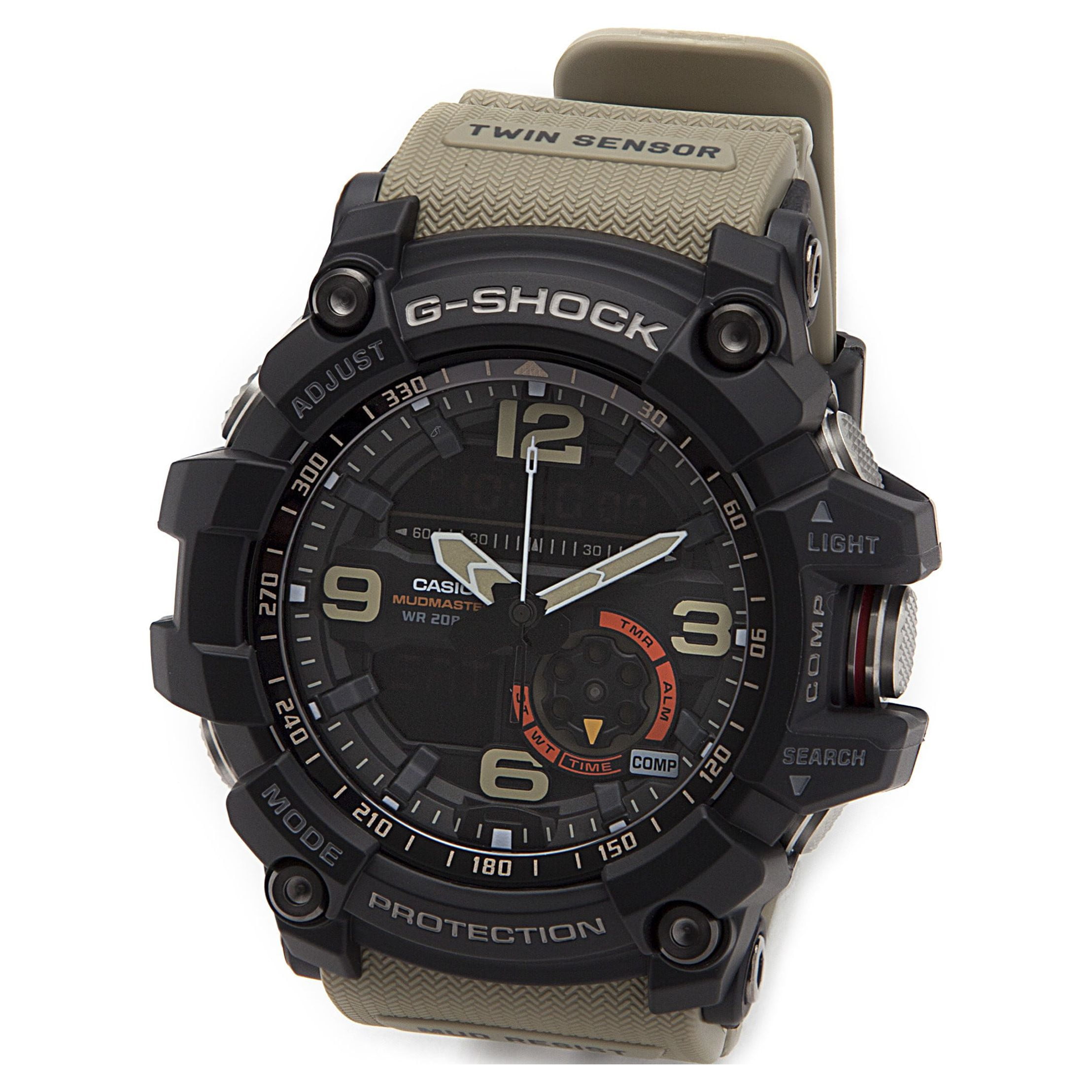 Casio G-Shock Black Dial Tan Resin Strap Mens Watch GG1000-1A5 - Image 5
