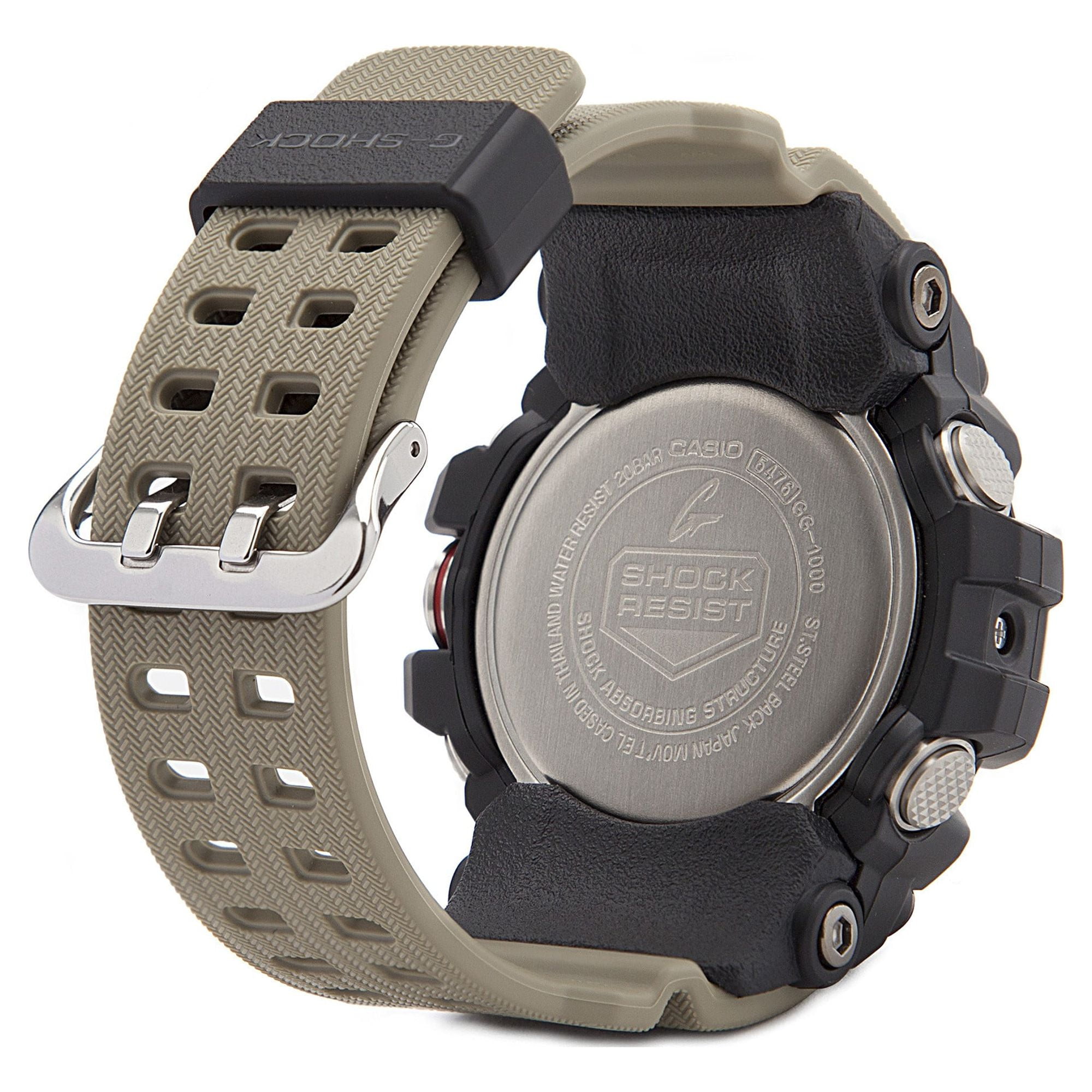 Casio G-Shock Black Dial Tan Resin Strap Mens Watch GG1000-1A5 - Image 2