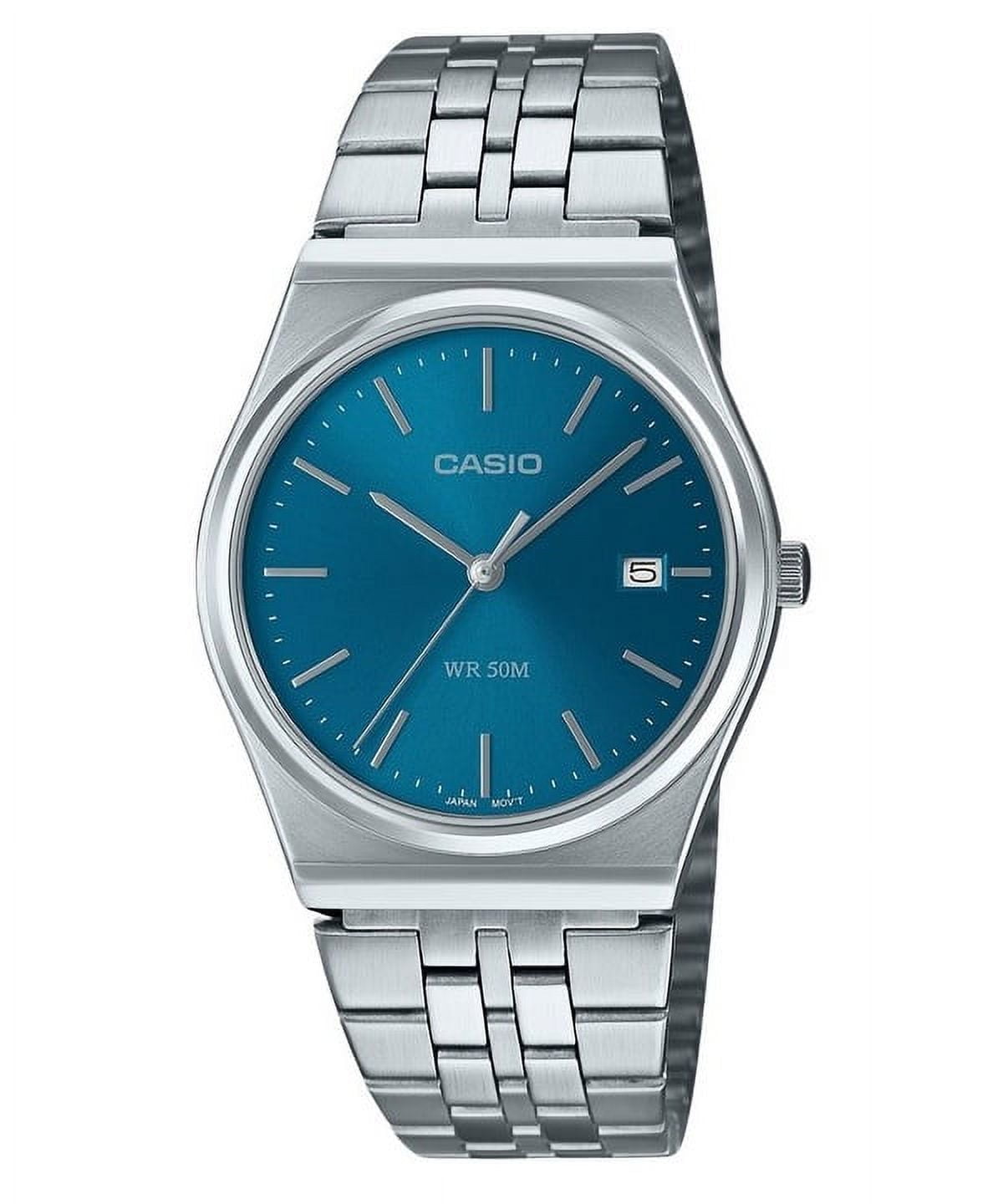 Casio Men’s Stainless Steel Watch with Blue Dial - MTP-B145D-2A2VDF