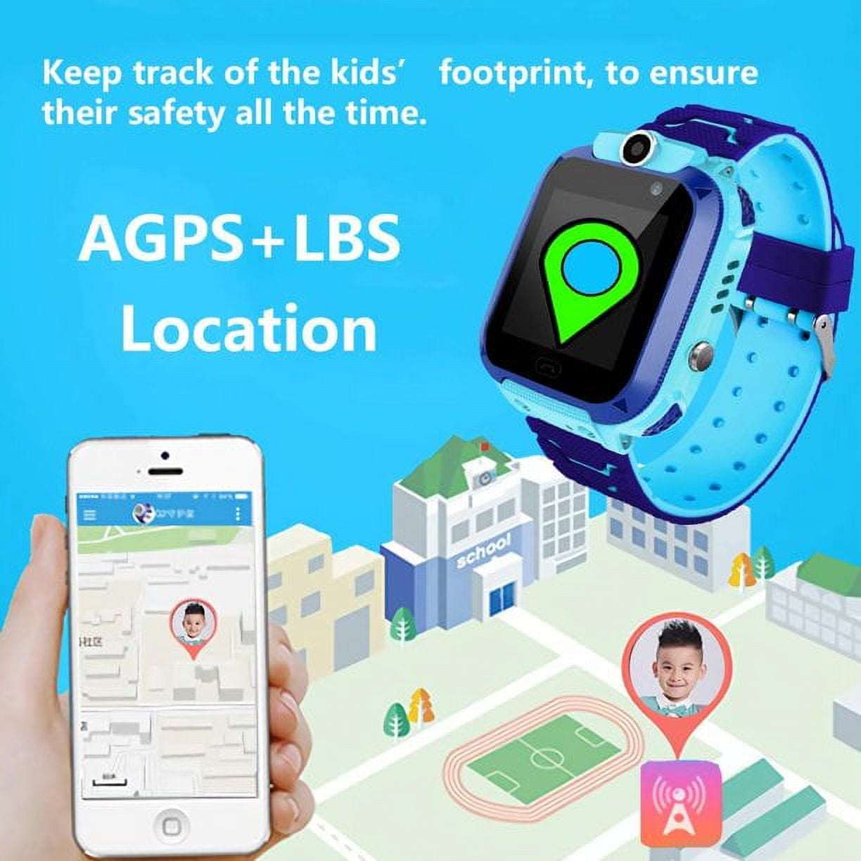 EASTIN AGPS Kids Smartwatch, Waterproof Smartwatch for Kids with Quick Dial, SOS Call, Camera Anti-Lost Calling Phone Watches, Birthday Gift Game Watch for Boys and Girls - Image 2