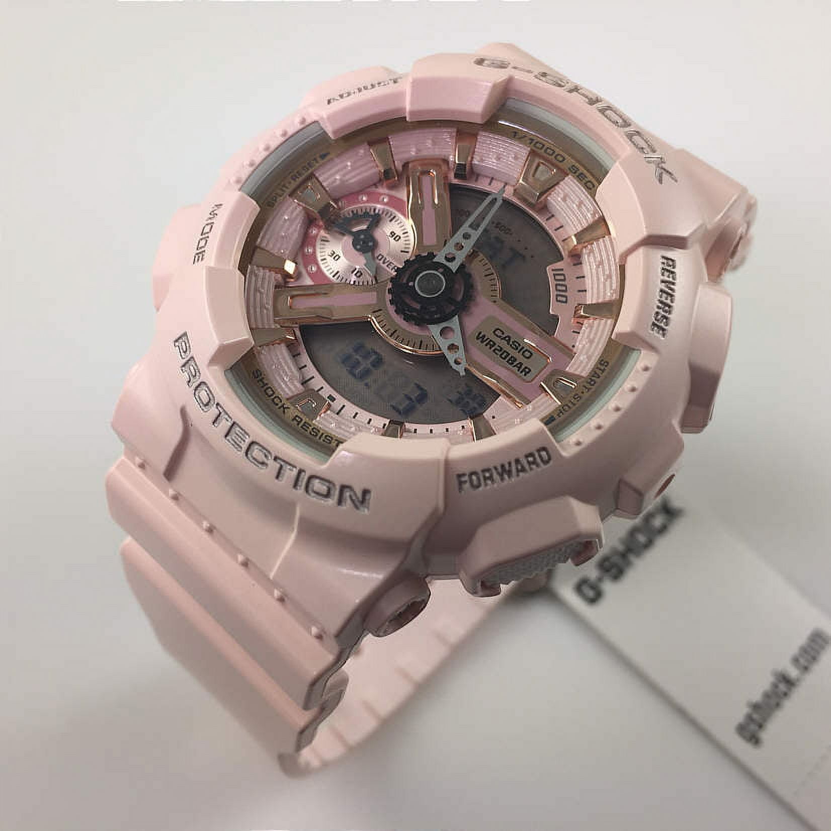 G-Shock Pink Analog Digital Ladies Watch GMAS110MP-4A1 - Image 4