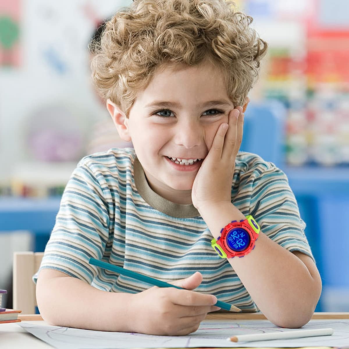 Kids Digital Sports Watch for Age 4-15 Waterproof Watches with Alarm Stopwatch Wrist Watches for Boys Girls Birthday Chriatmas Gift for Kids - Image 3