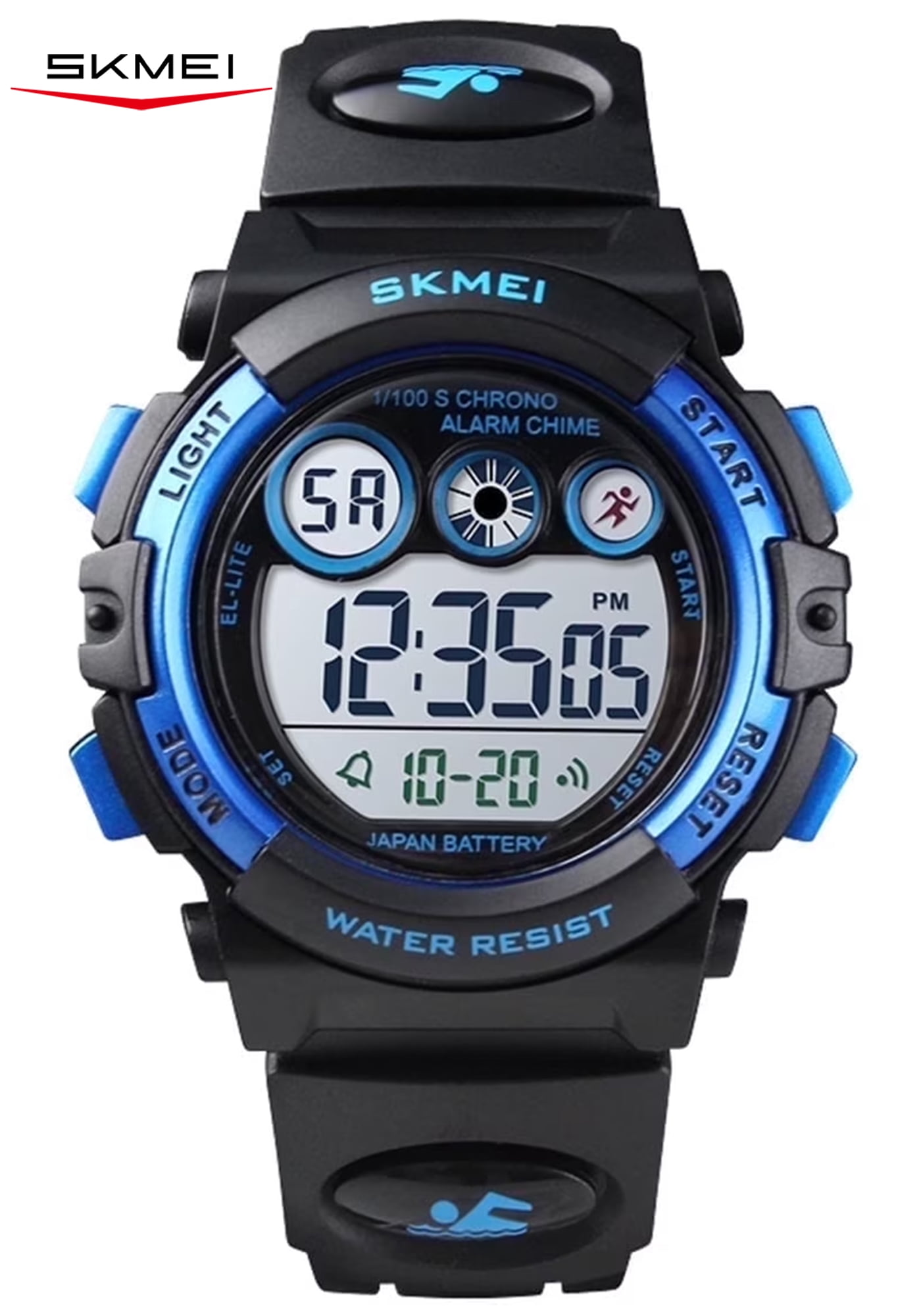 SKMEI Digital Watch, 50M Waterproof Led Watches For Ages 5-13 Sports, LED Light