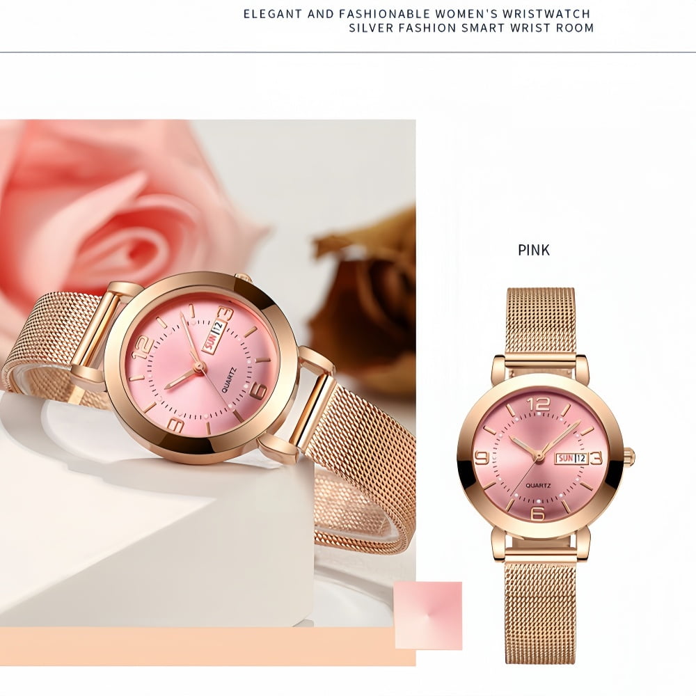 Women's Watch with Stainless Steel Strap, Calendar and Luminous Light - Image 3